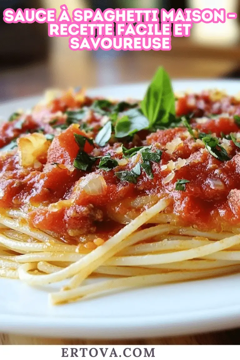 Sauce à Spaghetti Maison – Recette Facile et Savoureuse