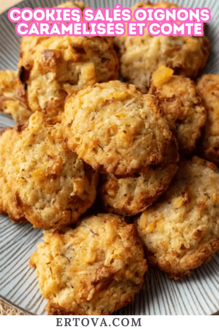 Cookies salés oignons caramélisés et comté