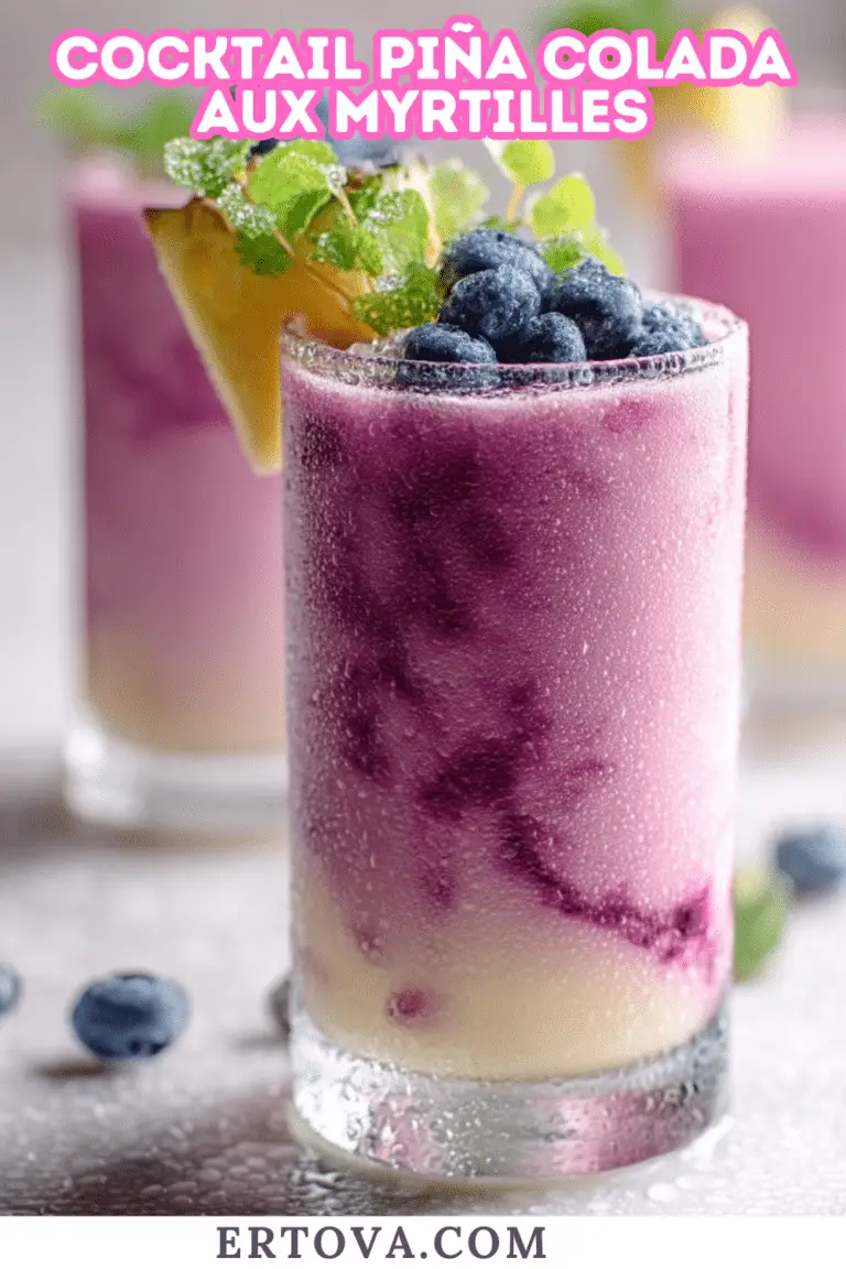 Cocktail Piña Colada aux Myrtilles