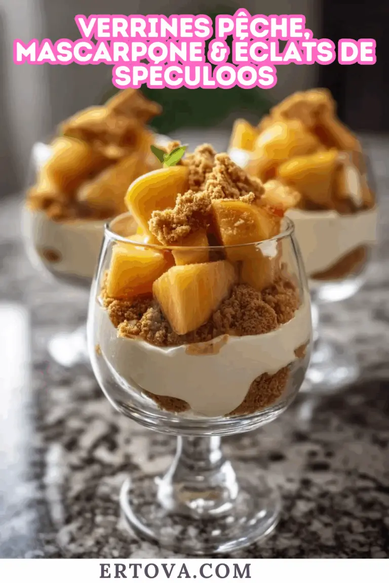 VERRINES PÊCHE, MASCARPONE & ÉCLATS DE SPÉCULOOS