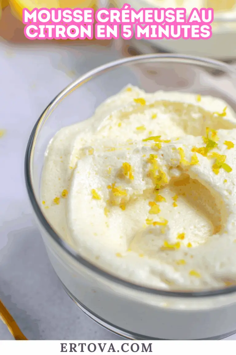 Mousse Crémeuse au Citron en 5 Minutes