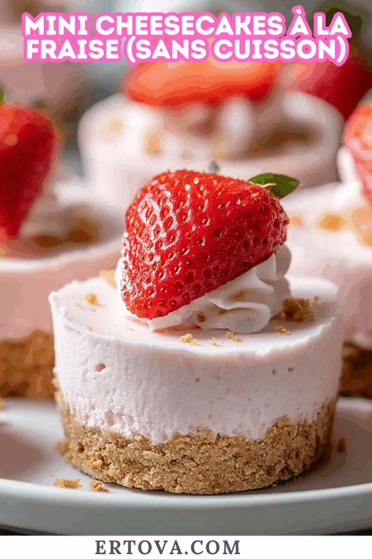 Mini cheesecakes à la fraise (sans cuisson)