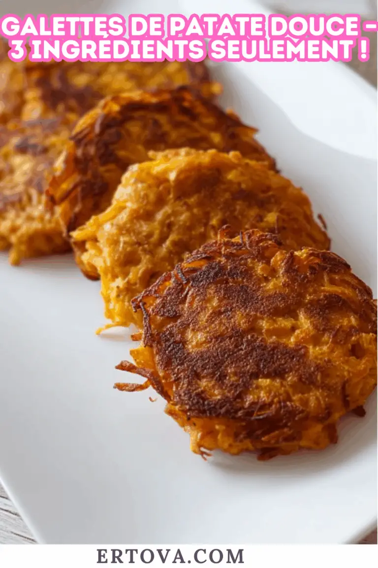 Galettes de patate douce – 3 ingrédients seulement !