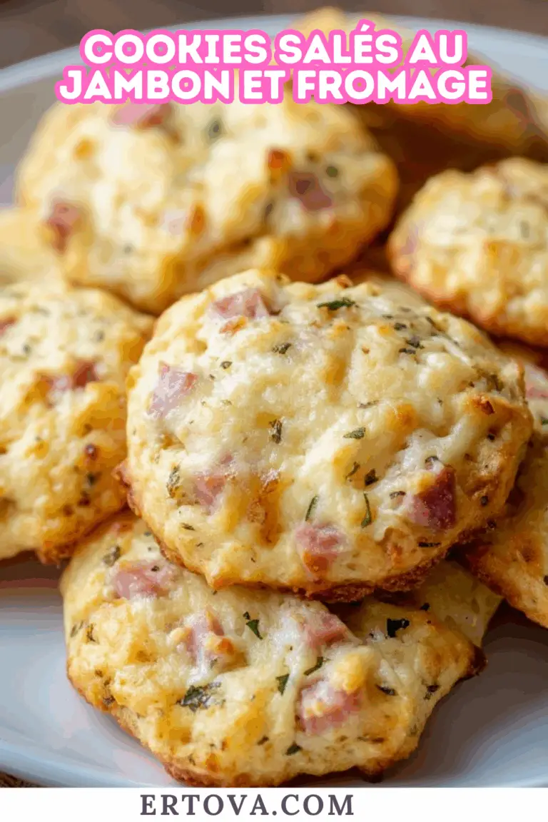 Cookies salés au jambon et fromage