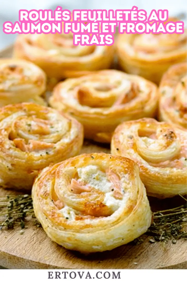 Roulés feuilletés au saumon fumé et fromage frais