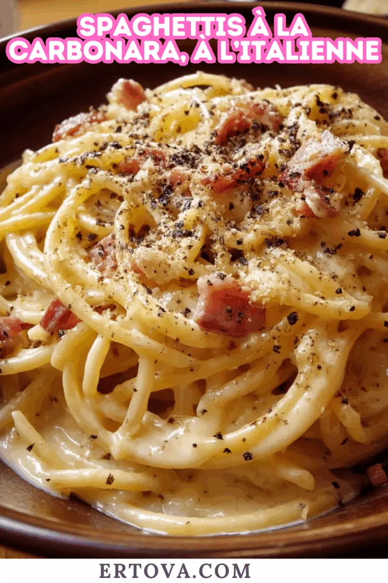 Spaghettis à la carbonara, à l’italienne