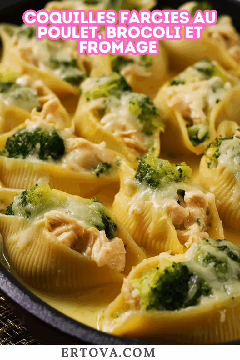 Coquilles Farcies au Poulet, Brocoli et Fromage