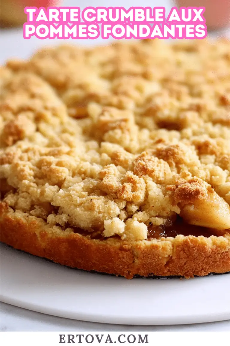 Tarte crumble aux pommes fondantes