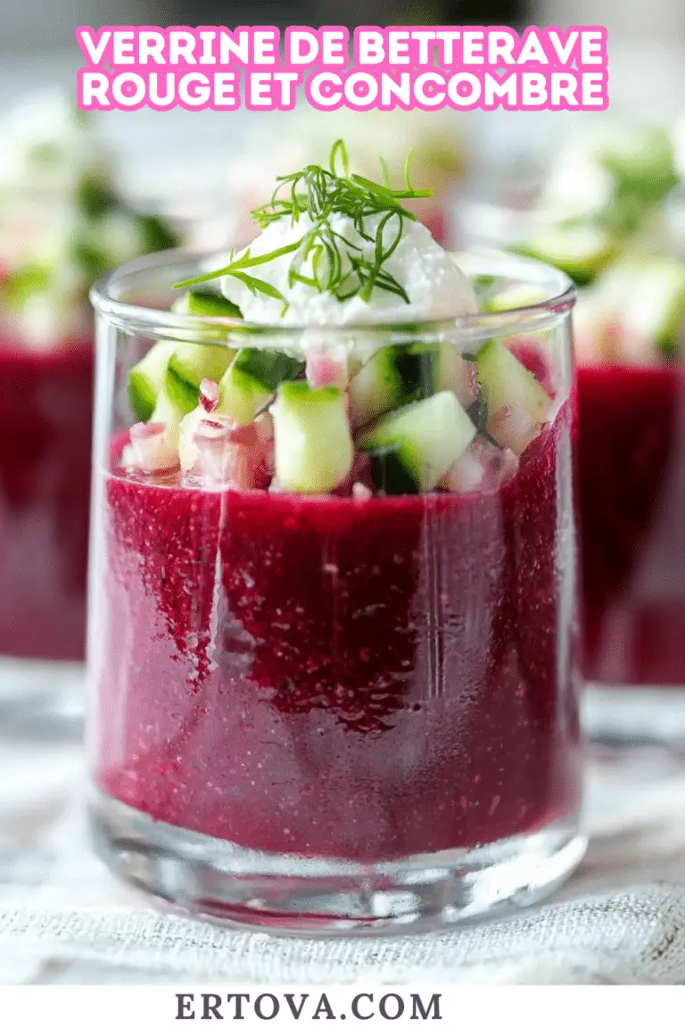 Verrine de betterave rouge et concombre