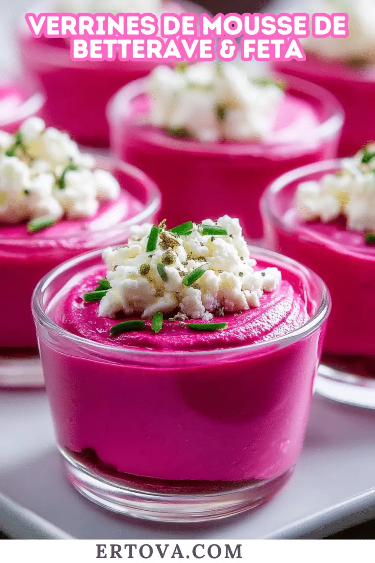 Verrines de mousse de betterave & feta