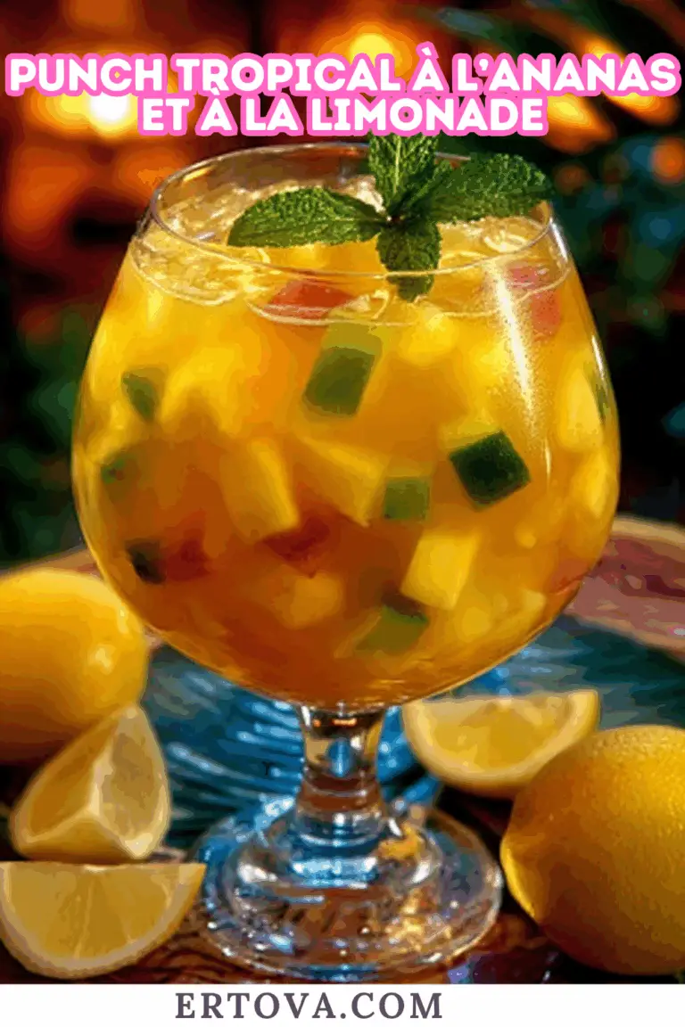 Punch Tropical à l’Ananas et à la Limonade : Une Boisson Fraîche et Ensoleillée à Partager