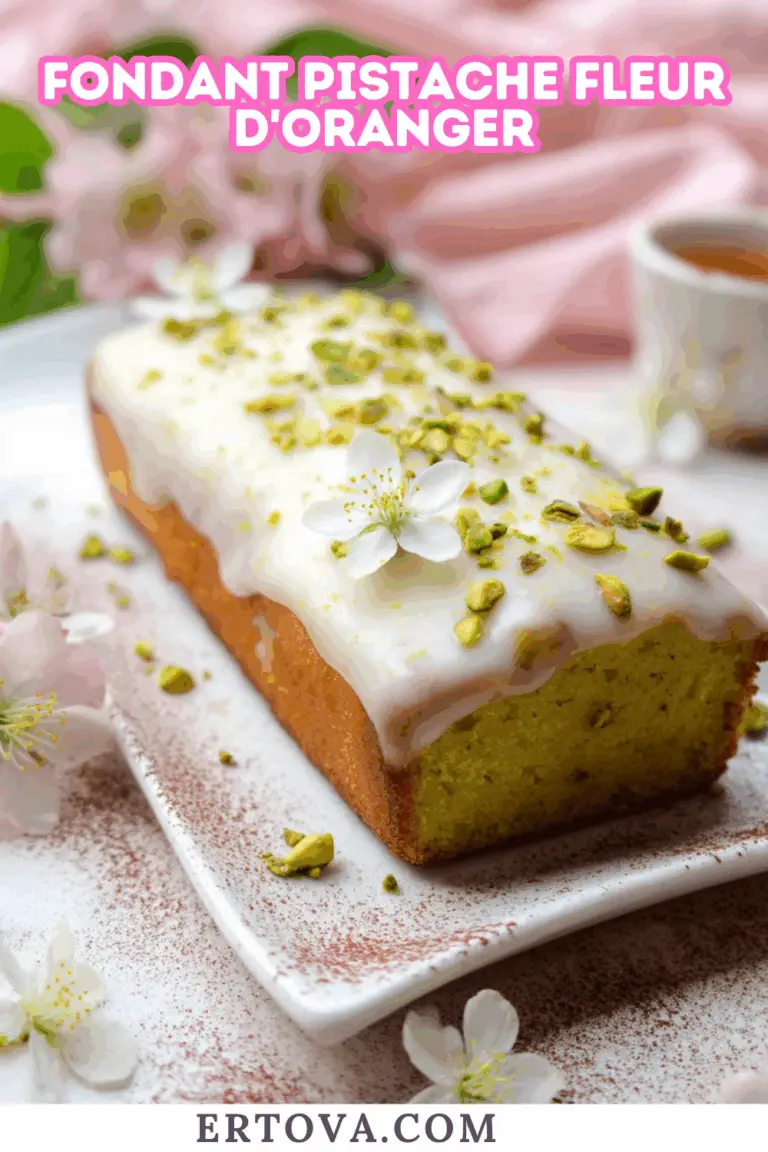 Fondant pistache fleur d’oranger