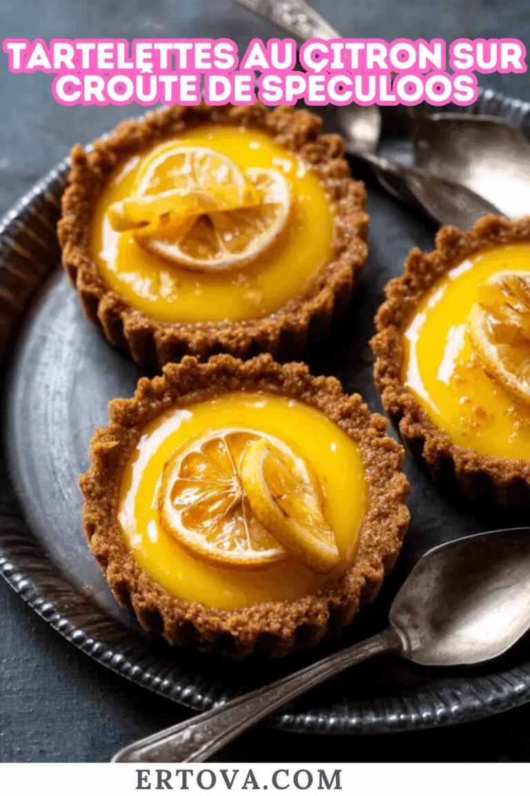 Tartelettes au citron sur croûte de spéculoos