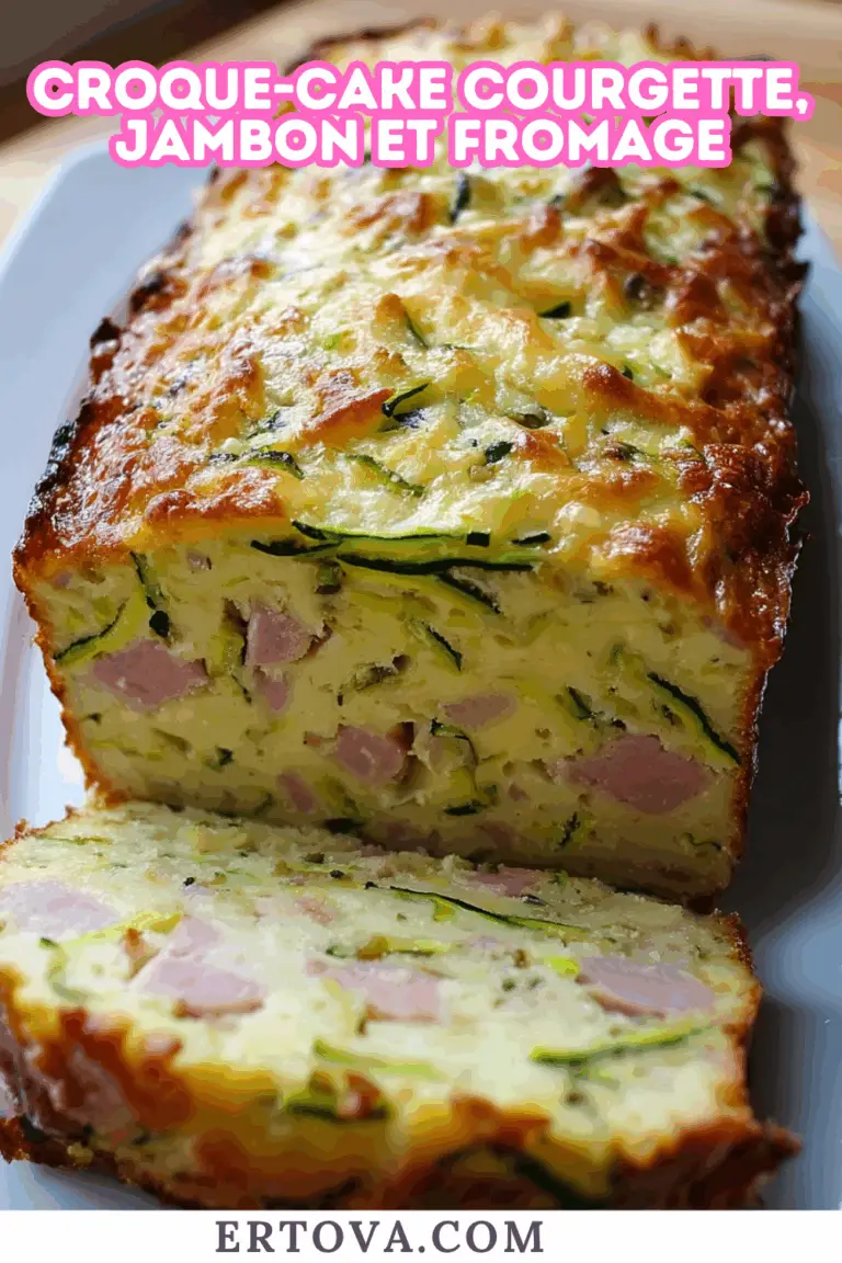 Croque-cake courgette jambon fromage