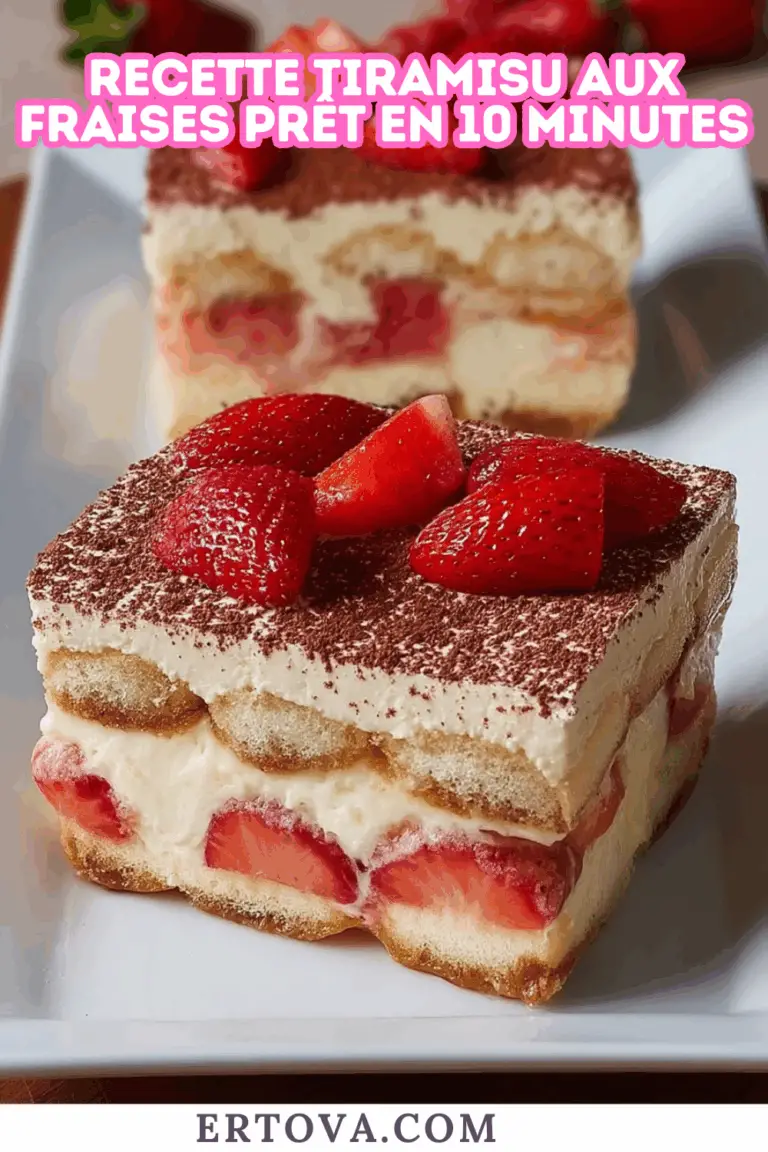 Recette Tiramisu aux fraises prêt en 10 minutes
