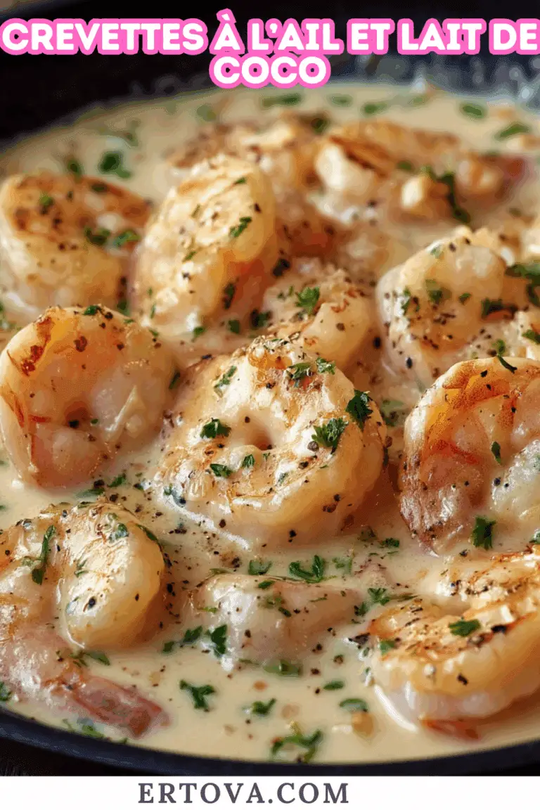 Crevettes à l’Ail et Lait de Coco
