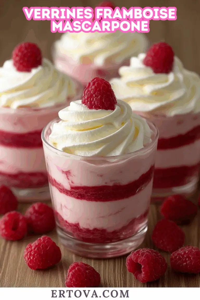 VERRINES FRAMBOISE MASCARPONE : UN DESSERT CHIC ET RAPIDE À PRÉPARER