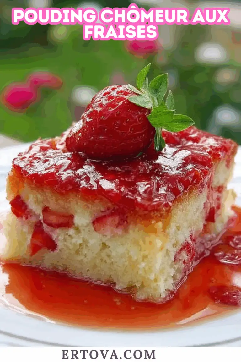 Pouding chômeur aux fraises