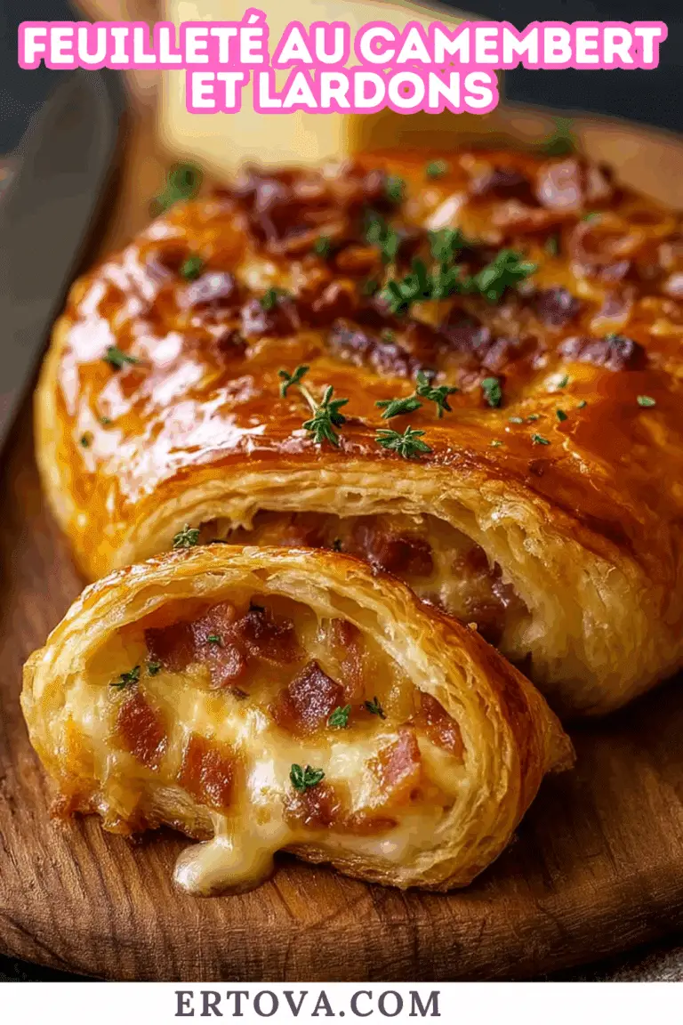 Feuilleté au Camembert et Lardons : Une Touche de Gourmandise Fondante et Croquante
