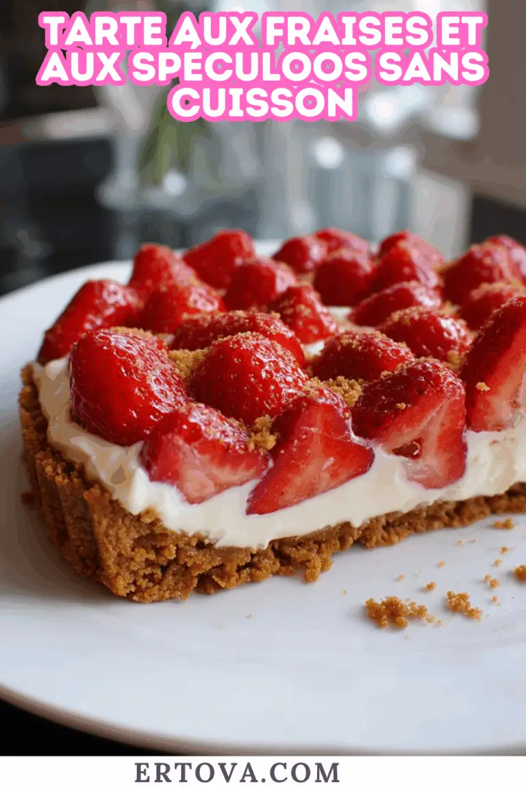 Tarte aux Fraises et aux Spéculoos sans Cuisson