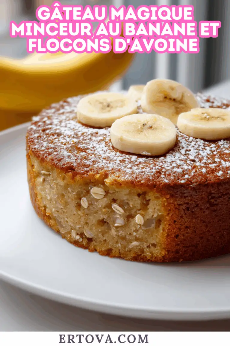 Gâteau Magique Minceur au banane et flocons d’avoine