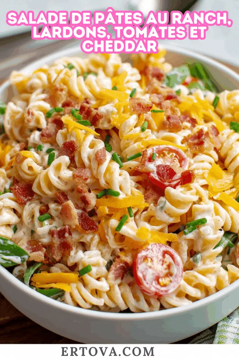 Salade de Pâtes au Ranch, Lardons, Tomates et Cheddar