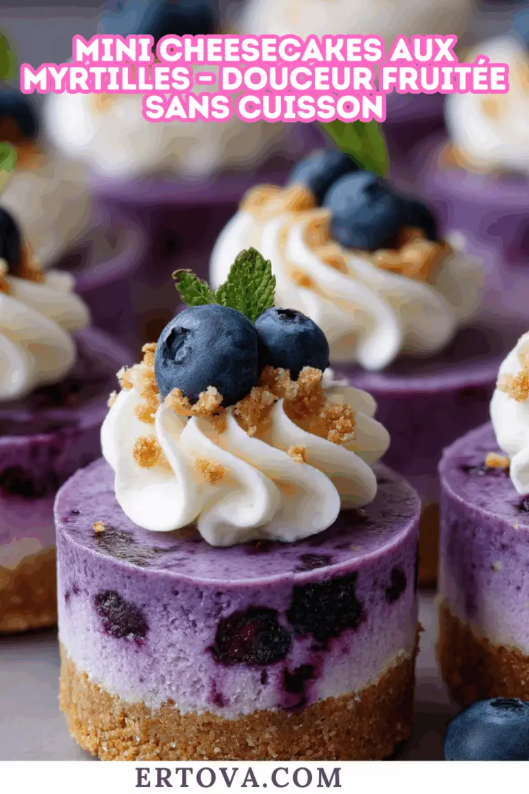 Mini Cheesecakes aux Myrtilles Sans Cuisson : Douceur Fruitée Facile !
