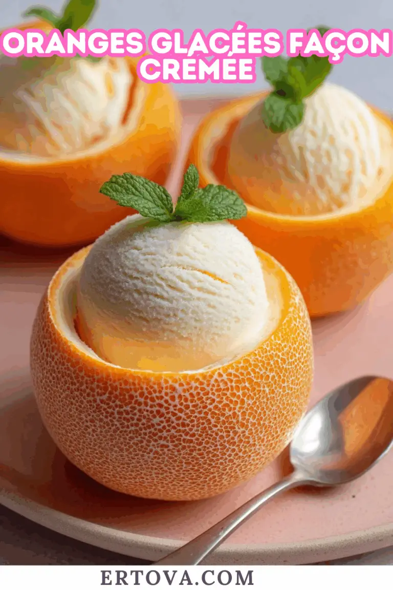 Oranges glacées façon crémée : un dessert givré à la fois raffiné et rafraîchissant