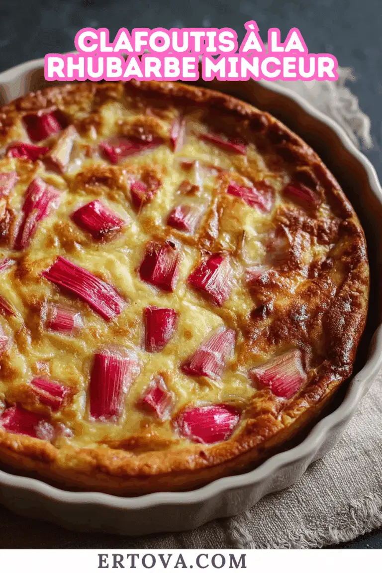 Clafoutis à la rhubarbe minceur : une douceur légère et fruitée pour se faire plaisir sans culpabiliser