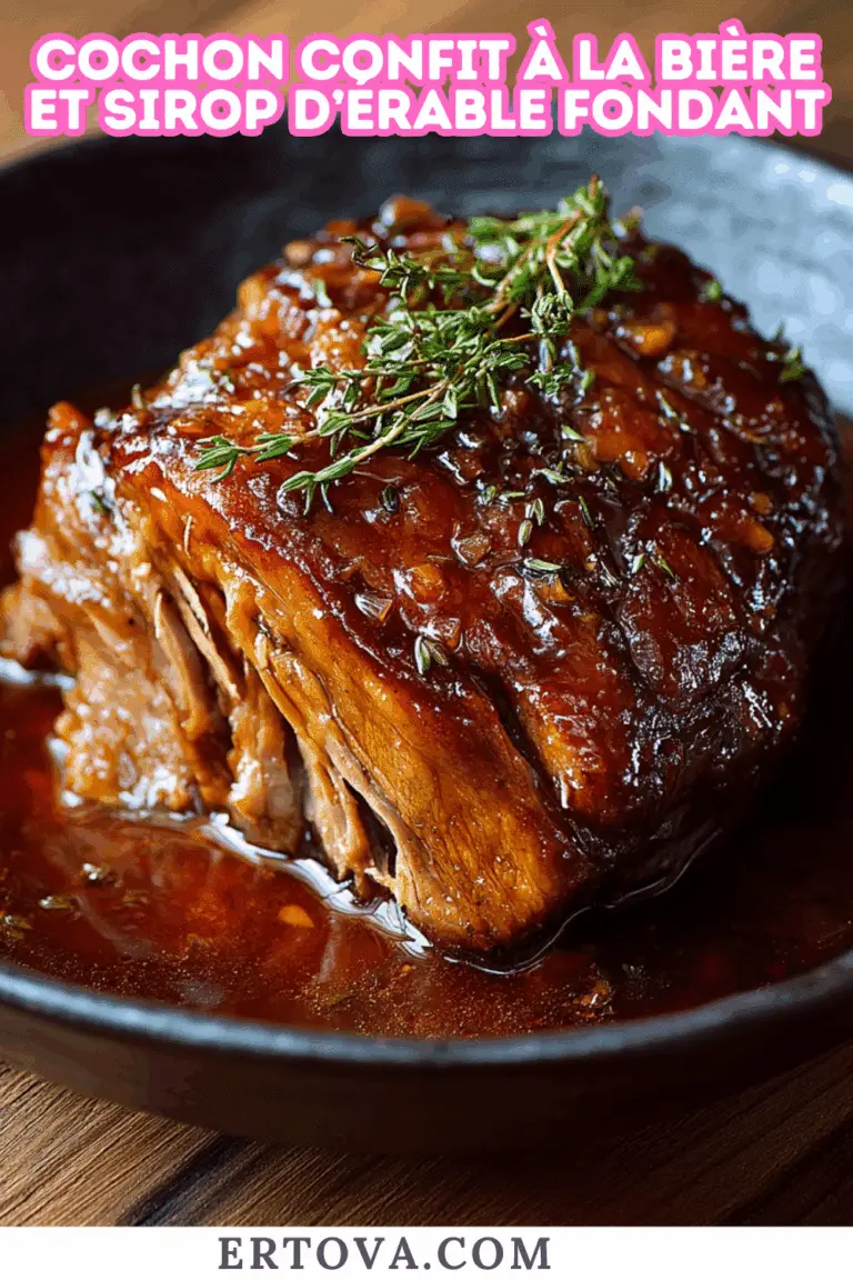 Cochon Confit à la Bière et au Sirop d’Érable Fondant : Une Recette Mijotée Généreuse et Réconfortante