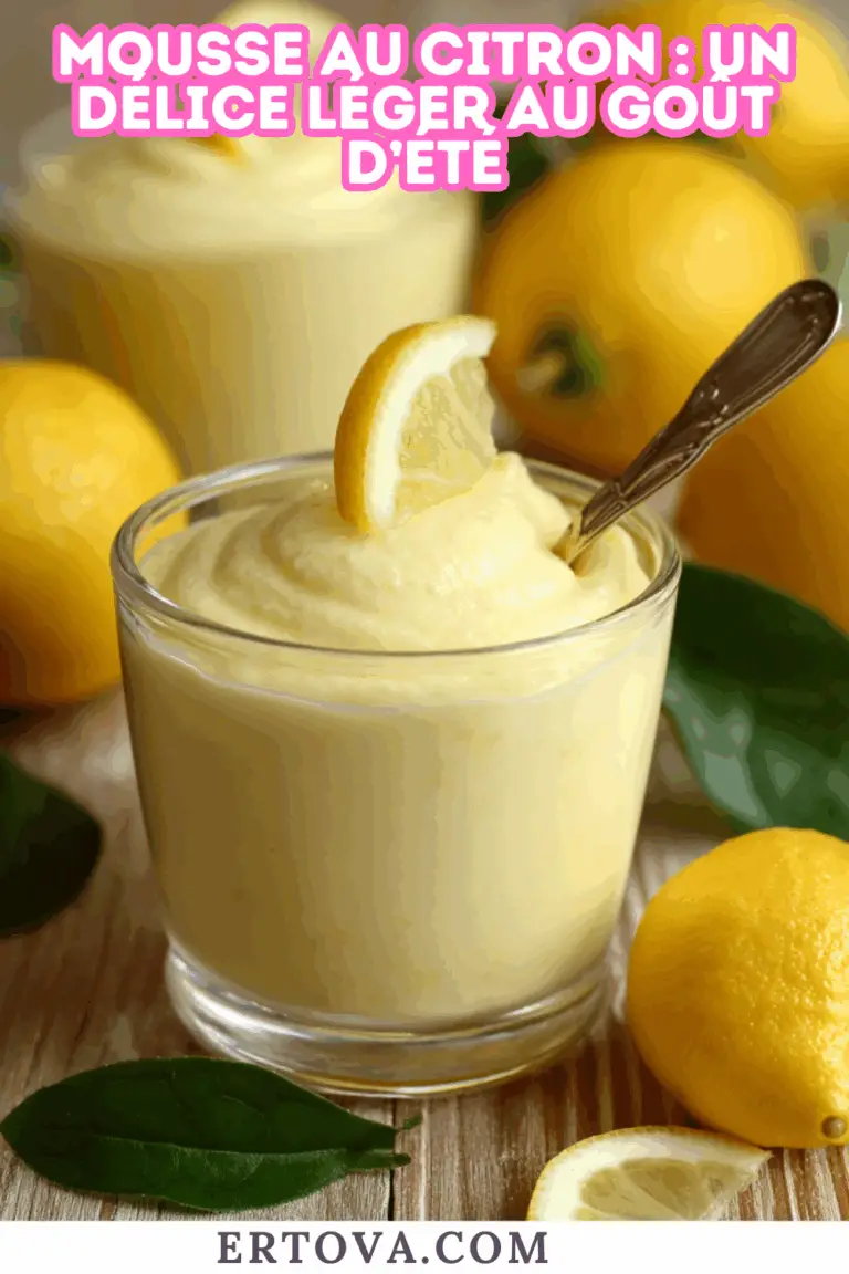MOUSSE AU CITRON : UN DÉLICE LÉGER AU GOÛT D’ÉTÉ