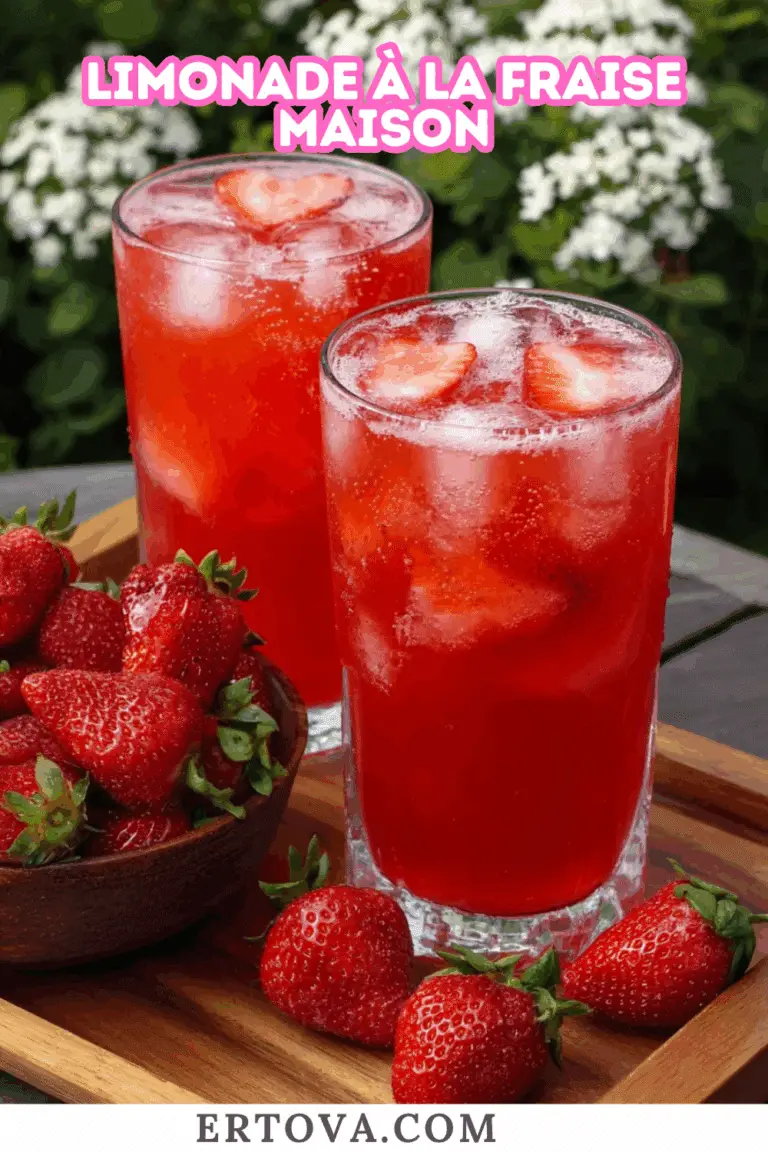 Limonade à la fraise maison
