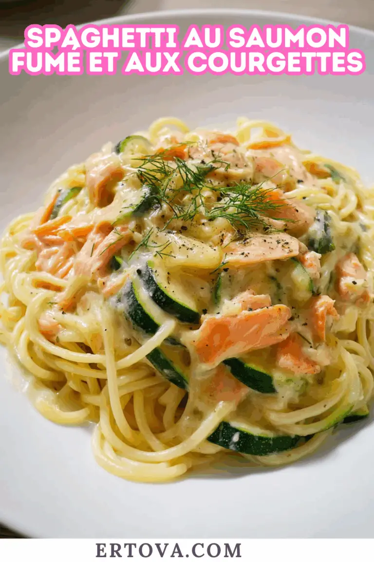 Spaghetti au Saumon Fumé et aux Courgettes