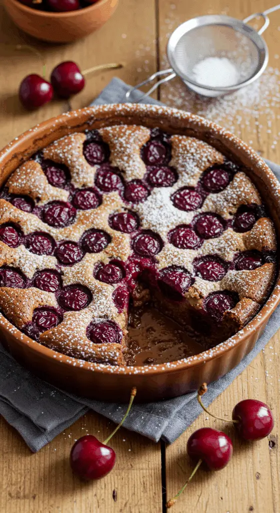 Clafoutis Chocolat-Cerises maison