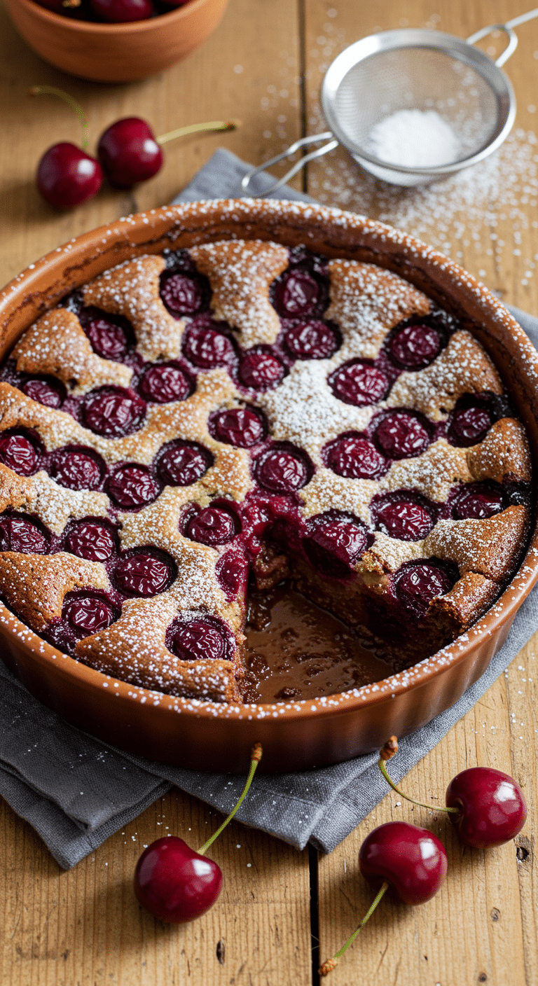 Clafoutis Chocolat-Cerises maison