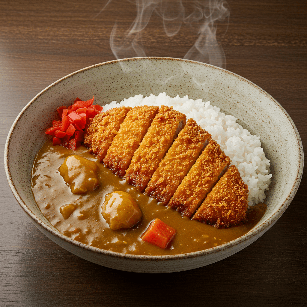 Plat de Katsu Curry complet et appétissant