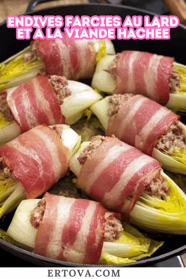 Endives farcies au lard et à la viande hachée