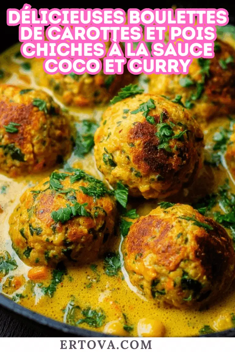 Boulettes de carottes et pois chiches à la sauce coco et curry