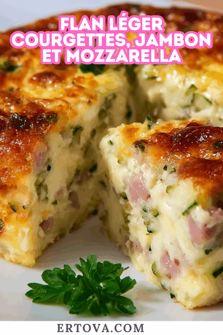 Flan léger courgettes, jambon et mozzarella : un plat équilibré et moelleux à partager