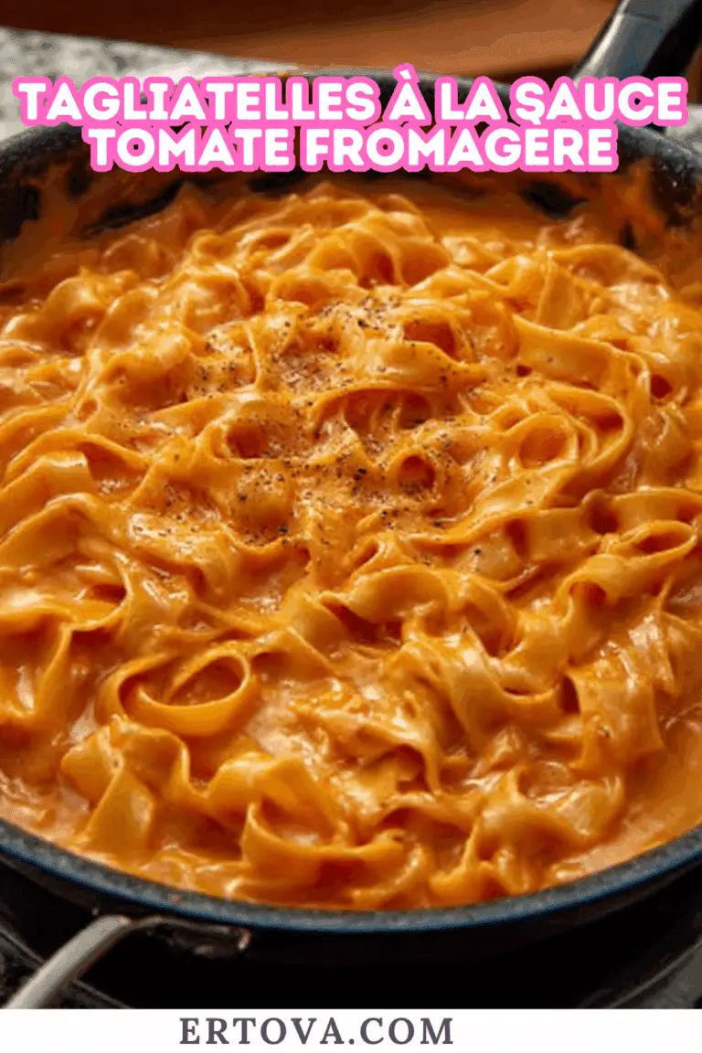 Tagliatelles à la sauce tomate fromagère