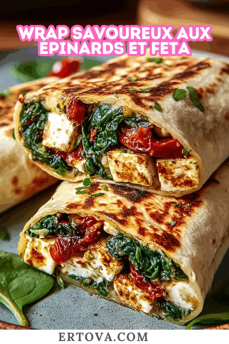 Wrap savoureux aux épinards et feta