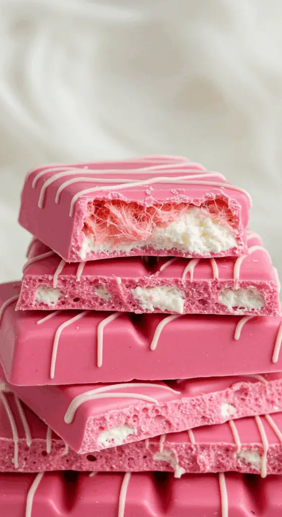 Cheveux d'ange chocolat blanc fraise et pistache