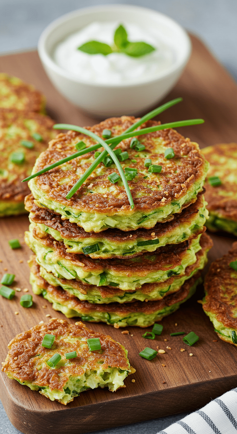 Galettes de courgette au parmesan et ciboulette