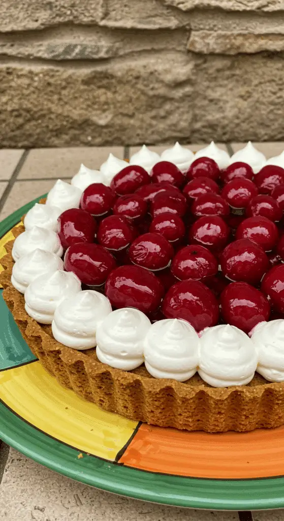 Tarte sans cuisson aux fruits rouges avec base spéculoos