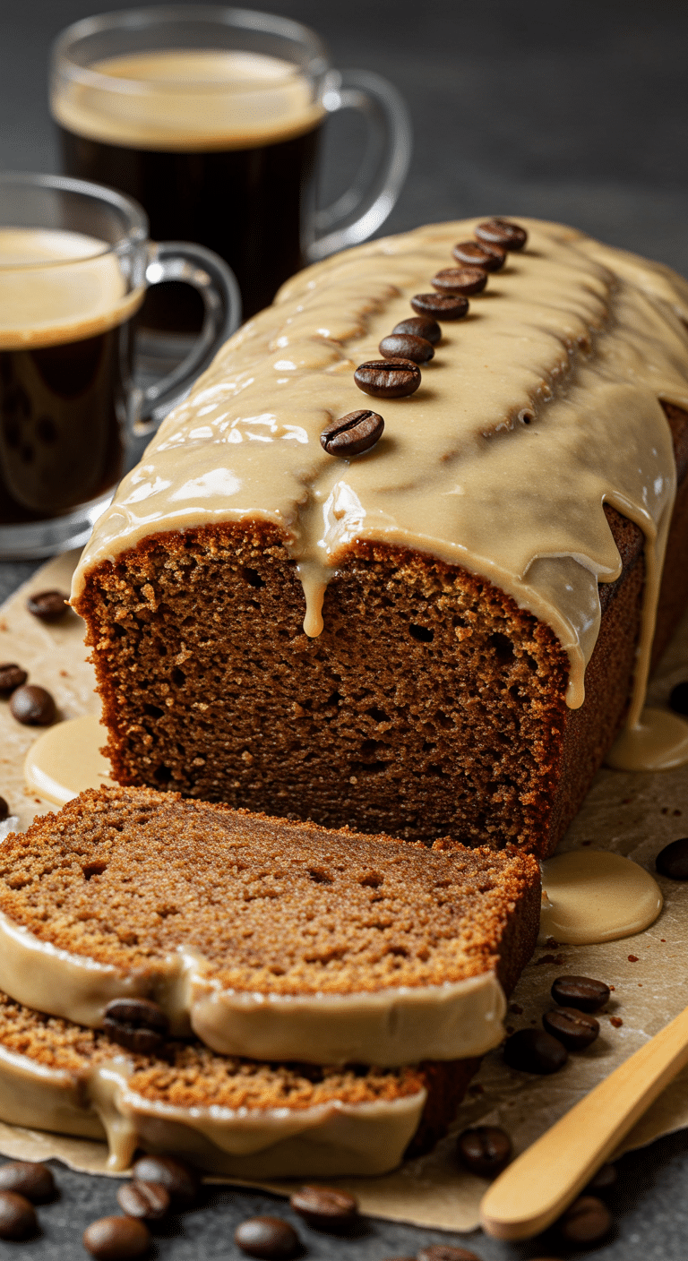 cake au café moelleux avec glaçage brillant et texture parfaite