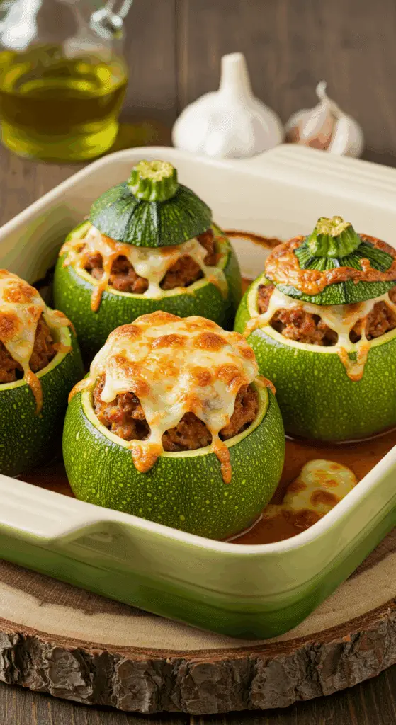 courgettes farcies mozzarella gratinées plat méditerranéen complet famille