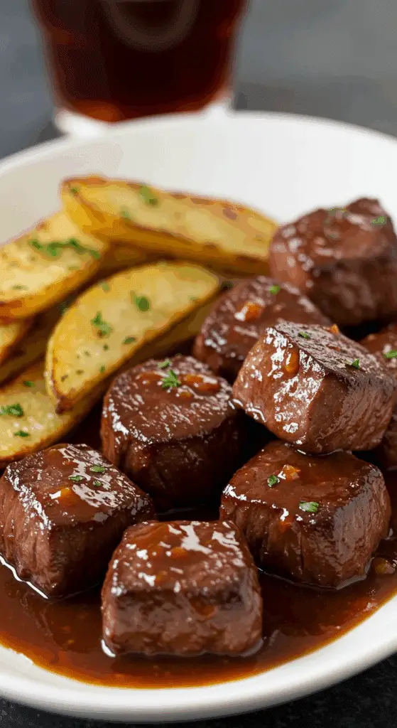 Filet mignon à la cantonaise épices chinoises sauce brillante cresson lanières œuf présentation