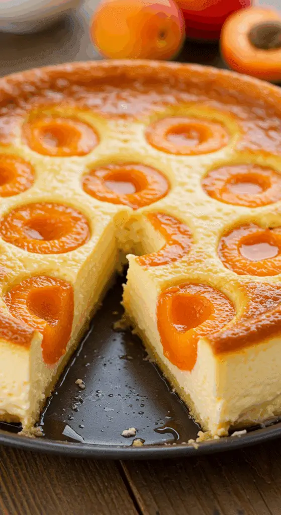 Flan aux abricots parfumé vanille dans ramequin céramique dessert français