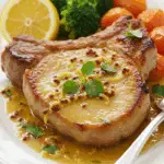 Grillade de porc au citron et moutarde dorée avec sauce brillante