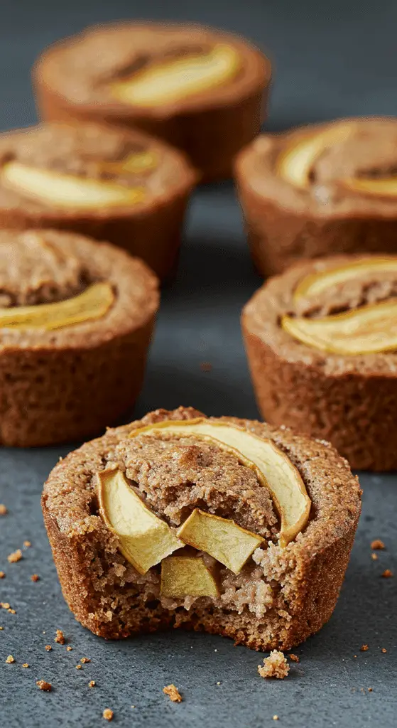 Mini gâteaux sains aux flocons d'avoine et pommes dorés healthy